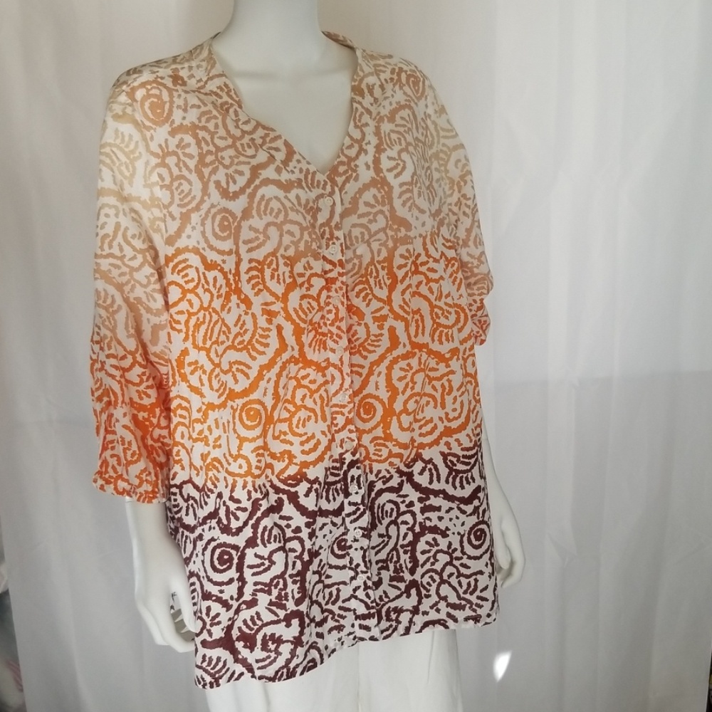 Orange/Brown Top